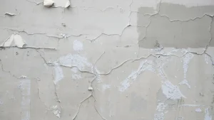 Home exterior showing peeling and cracked paint.