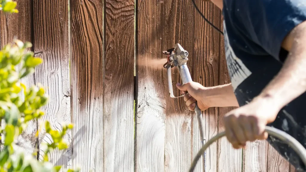 Painting a wood fence in full sun