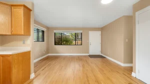 Interior walls with different paint sheen finishes