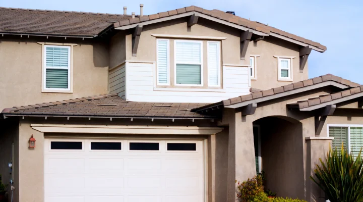 Modern stucco home exterior painting