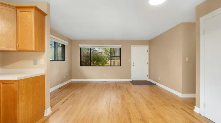 Interior walls with different paint sheen finishes